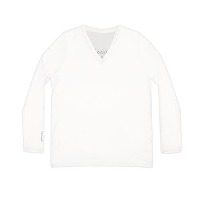 Women's Long Sleeve V-Neck Shirt | Commissioned & Sent | Casual Faith-Based Apparel