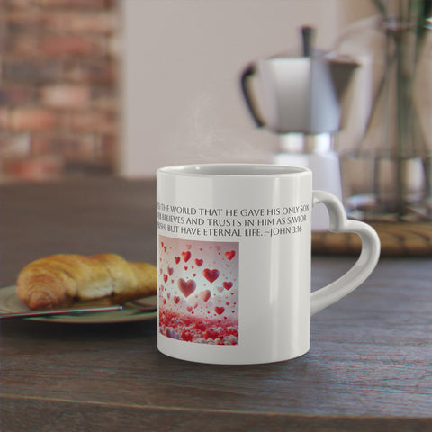 "John 3:16" Heart-Shaped Mug