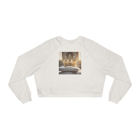 Women's Cropped " I know who Iam"  Fleece Pullover