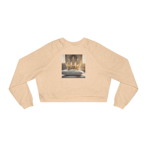 Women's Cropped " I know who Iam"  Fleece Pullover