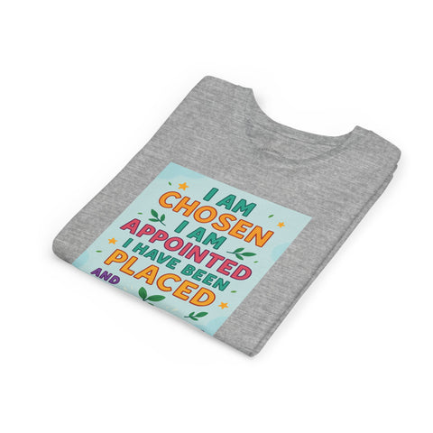 Youth Short Sleeve Tee - Chosen & Appointed Design, Cute Faith Shirt, Gift for Kids, Religious Apparel, Inspirational Clothing