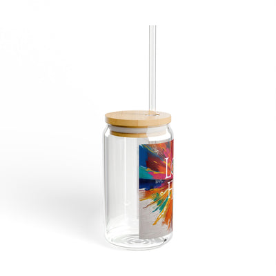 Faith Hope Love Sipper Glass, 16oz