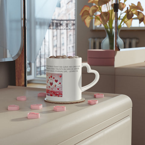 "John 3:16" Heart-Shaped Mug