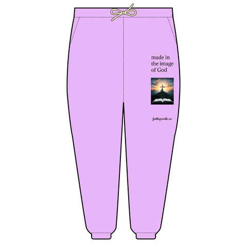 Made in God's image Unisex Garment-Dyed Lightweight Fleece Sweatpants