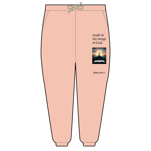 Made in God's image Unisex Garment-Dyed Lightweight Fleece Sweatpants
