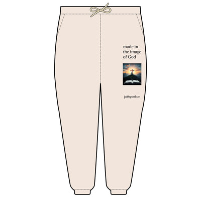 Made in God's image Unisex Garment-Dyed Lightweight Fleece Sweatpants