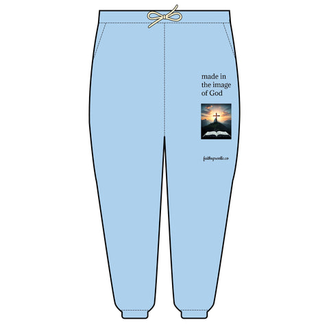 Made in God's image Unisex Garment-Dyed Lightweight Fleece Sweatpants