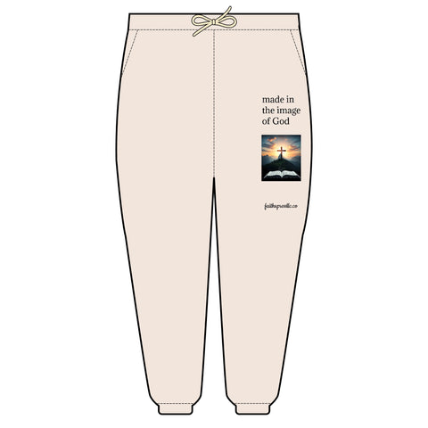 Made in God's image Unisex Garment-Dyed Lightweight Fleece Sweatpants
